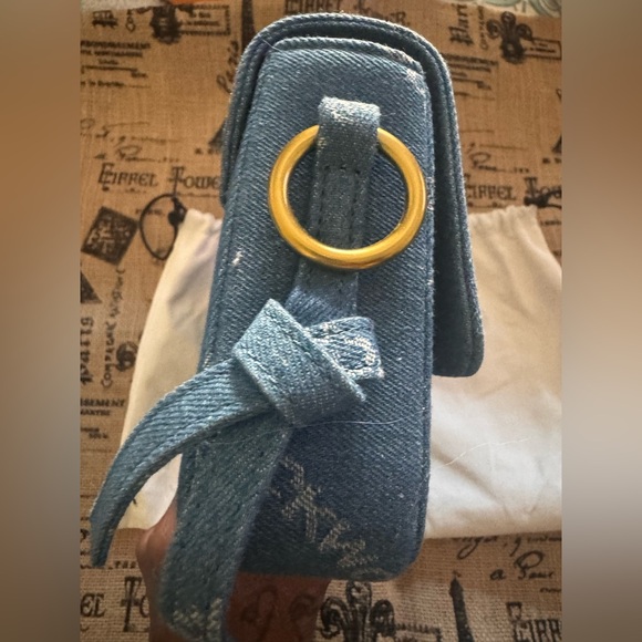 New Condition, Brandon Blackwood Medium Nia Bag Monogram Denim - Picture 7 of 10